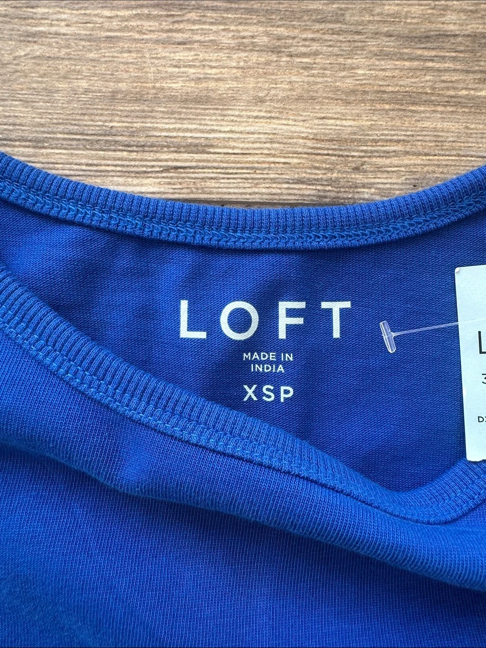 NEW LOFT Cobalt Blue Sleeveless Side-Ruched Tank XSP